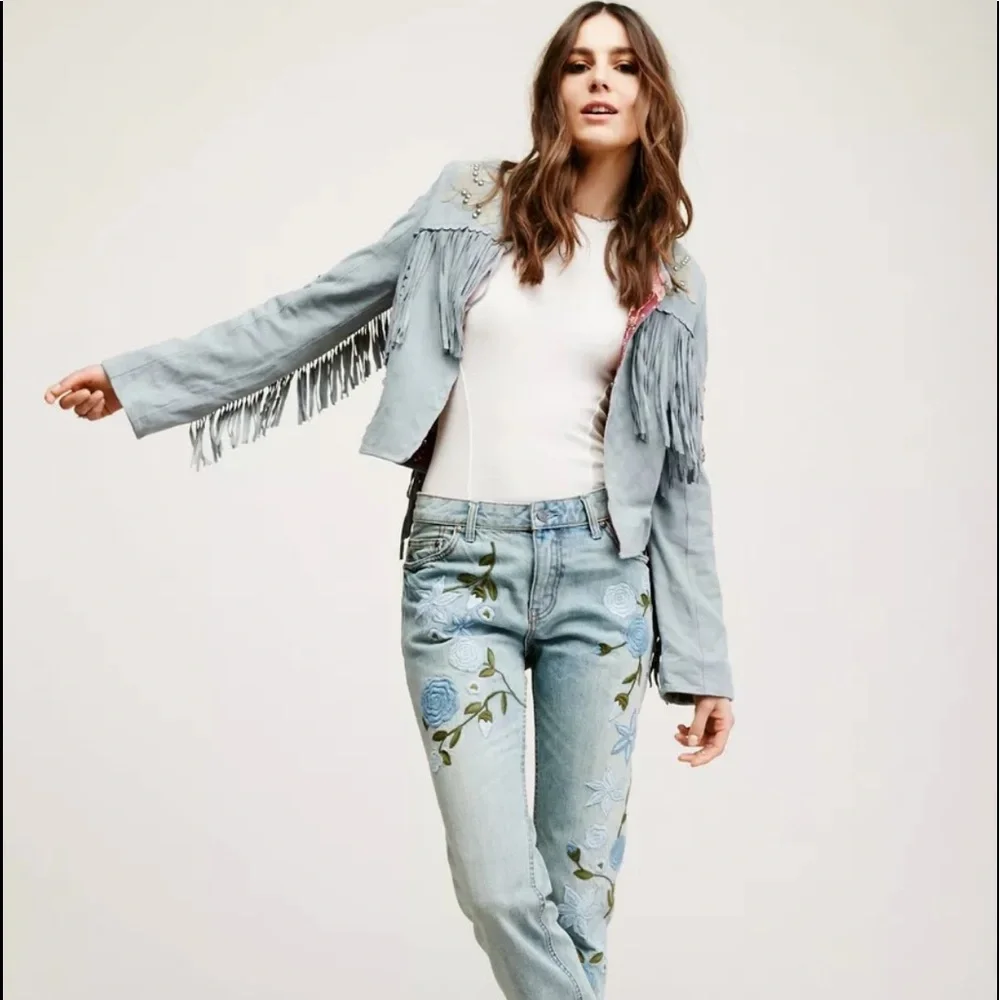 Free People For The Dreamers Leather Jacket - Picture 1 of 8
